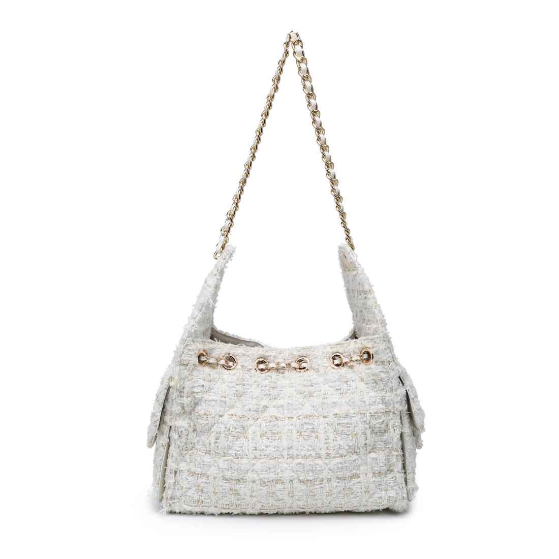Woman wearing White Urban Expressions Paisely Shoulder Bag 840504208478 View 7 | White