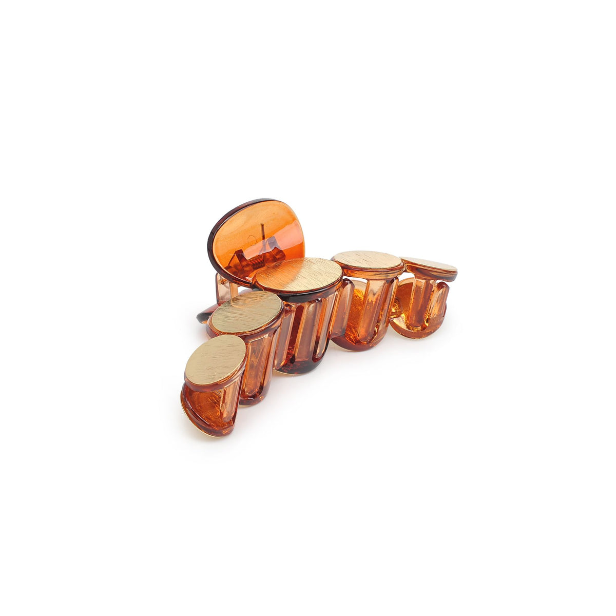 Urban Expressions Metallic Disc Plated Hair Claw - 2 Pack Hair Claw 818209013895 View 1 | Tortoise Gold