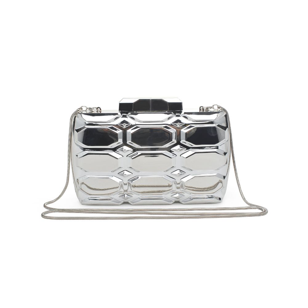 Product Image of Urban Expressions Rexha Evening Bag 840611171658 View 5 | Silver