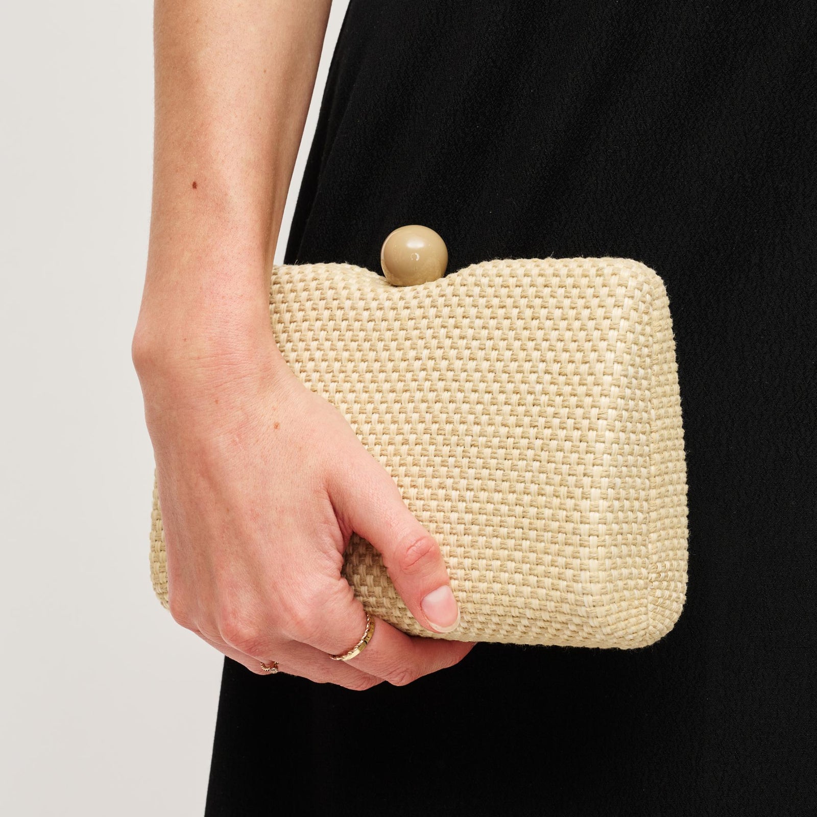 Woman wearing Black Ivory Urban Expressions Marissa Evening Bag 840611152893 View 1 | Black Ivory