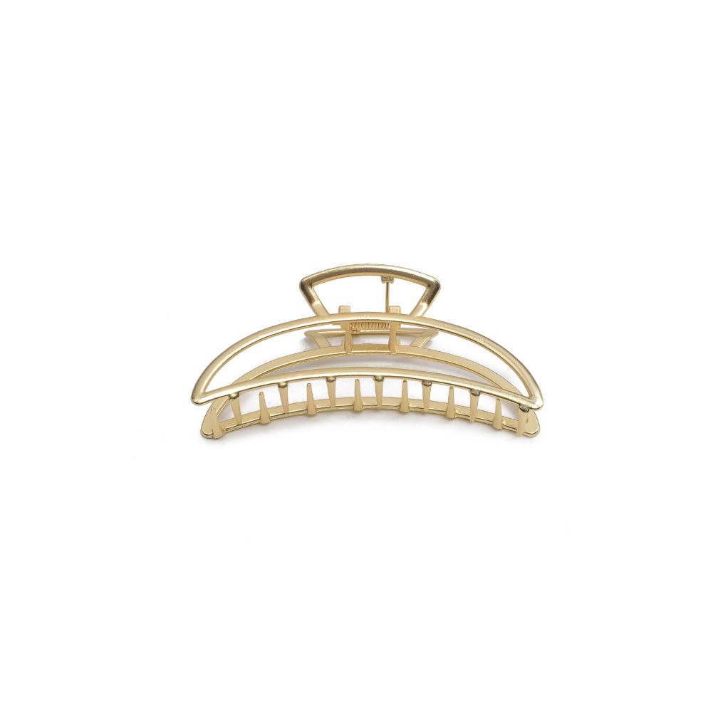 Urban Expressions Large Cutout Metal Claw Hair Claw 818209013604 View 2 | Matte Gold