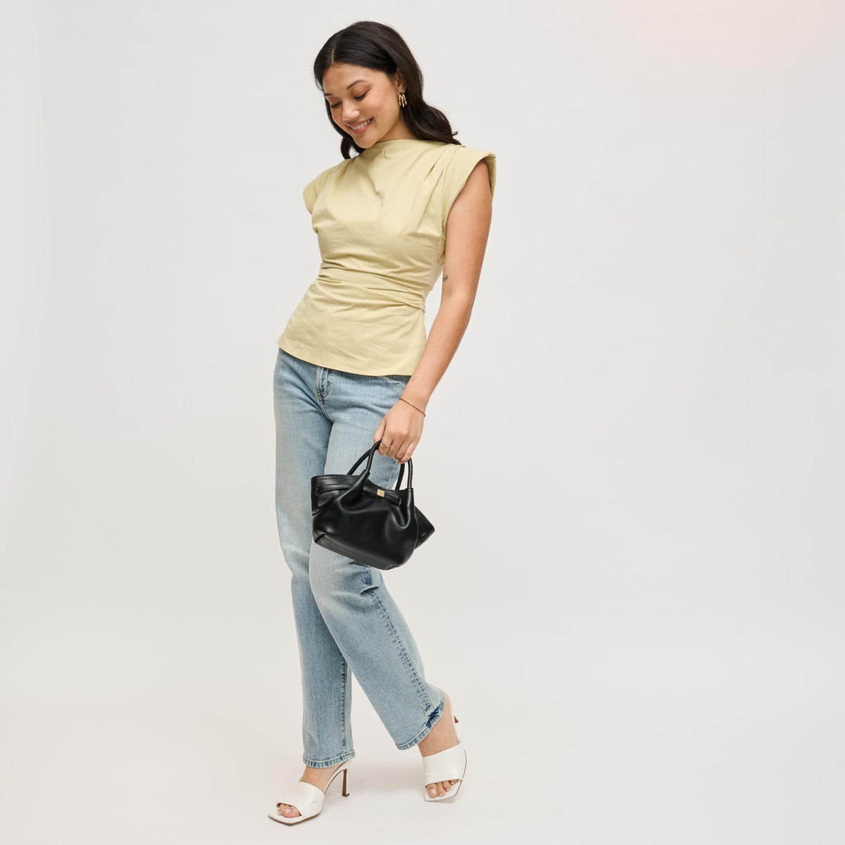 Woman wearing Black Urban Expressions Selena - Color Pop Crossbody 840504208621 View 4 | Black