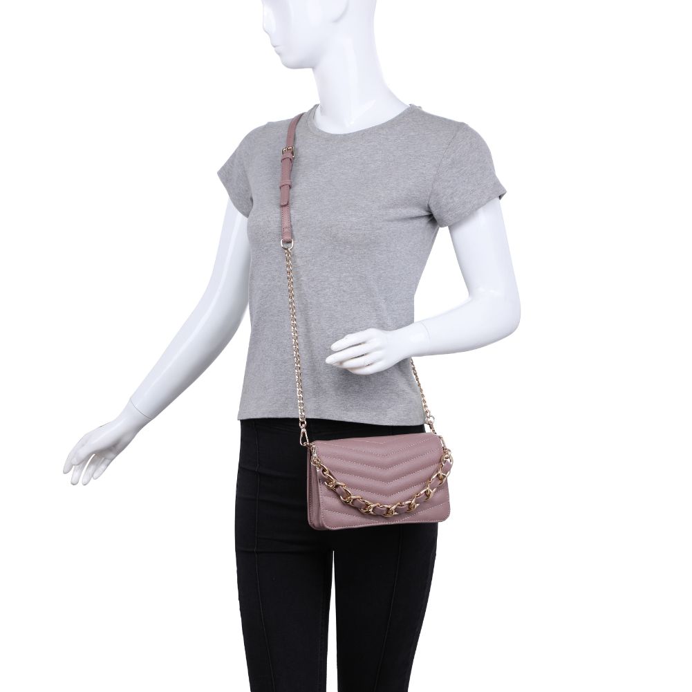 Product Image of Urban Expressions Genny - Chevron Stitch Crossbody 818209017183 View 5 | Mauve
