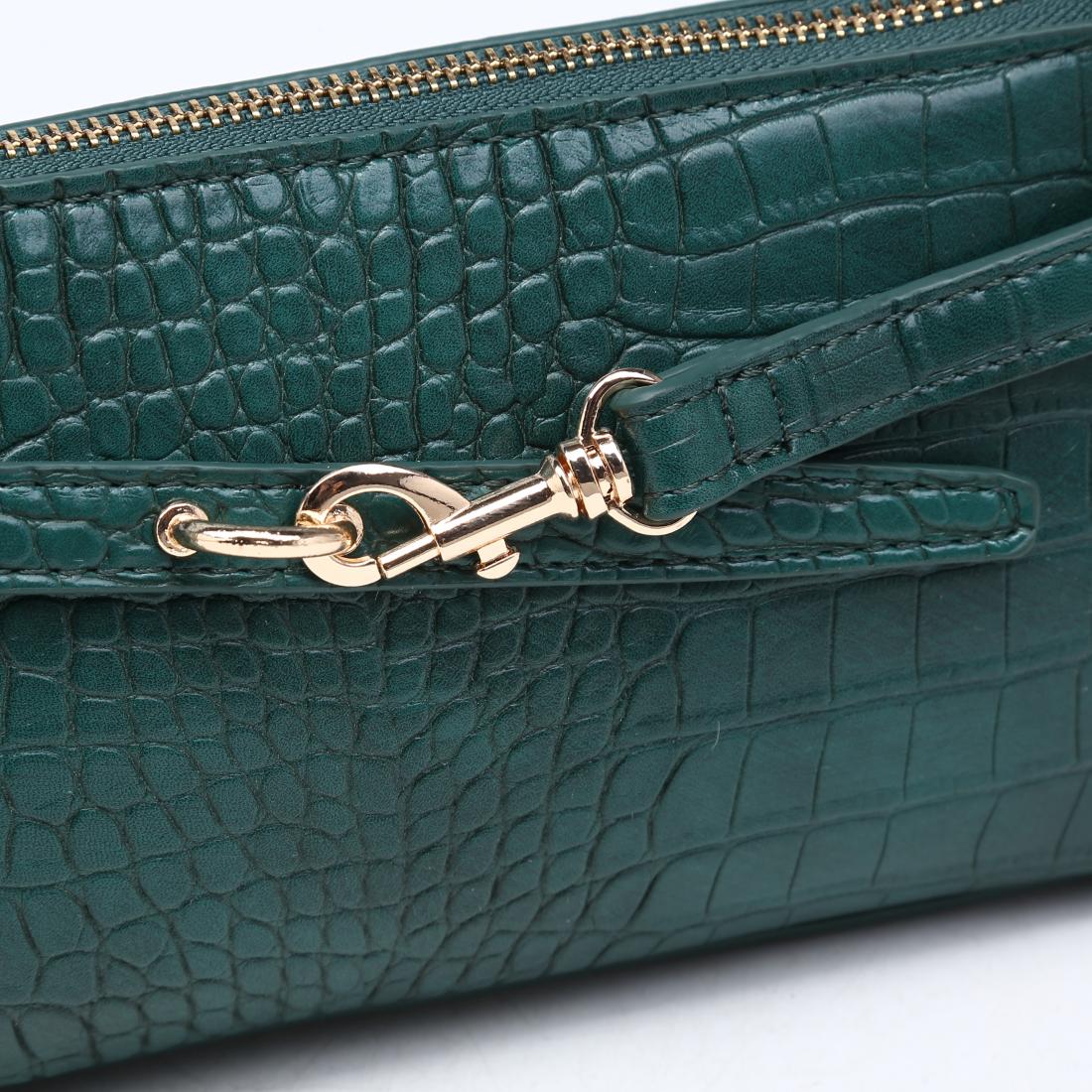 Urban Expressions Yaretzi - Croco Shoulder Bag 840504211058 View 8 | Emerald Croc