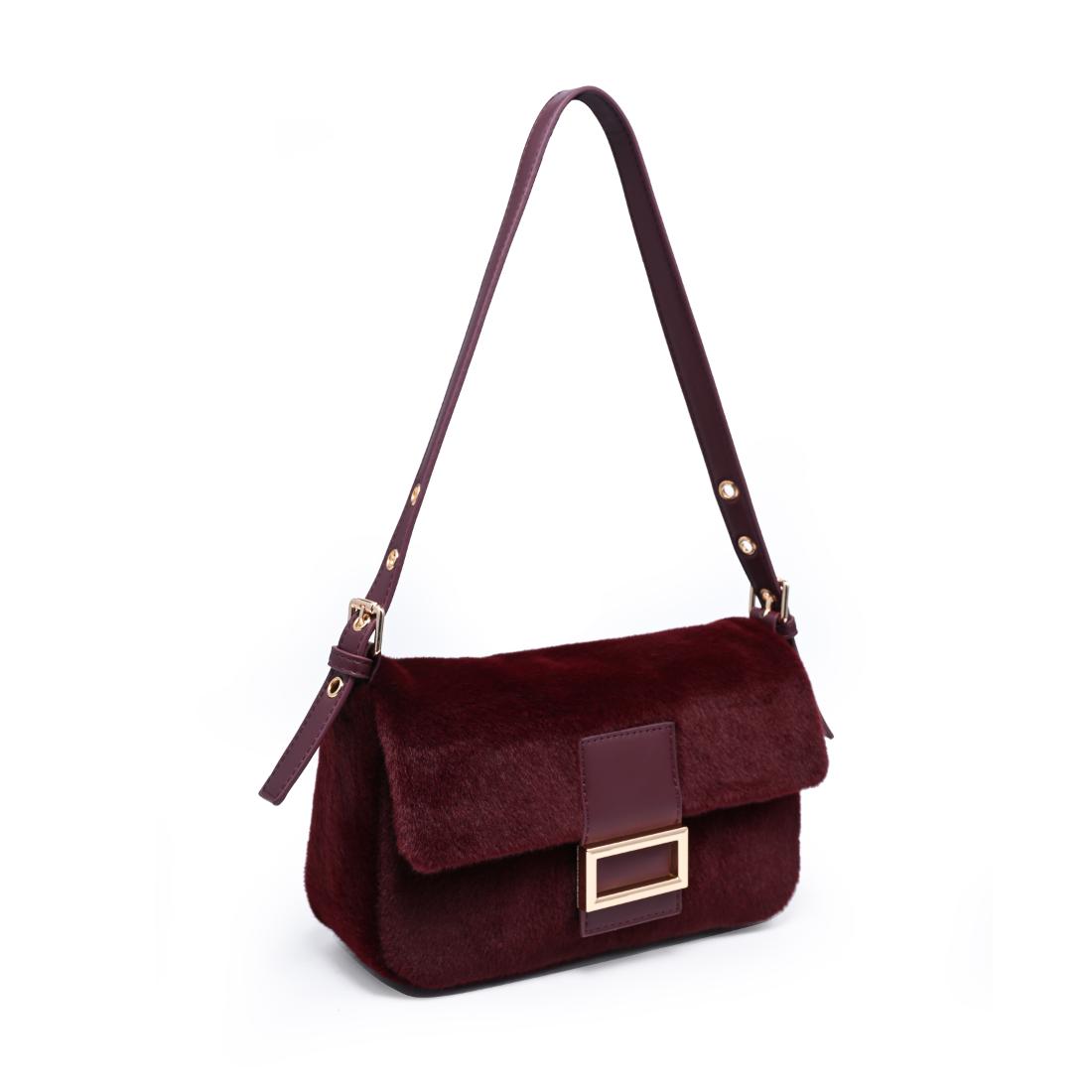 Urban Expressions Beverly - Faux Fur Crossbody 840504212482 View 6 | Burgundy