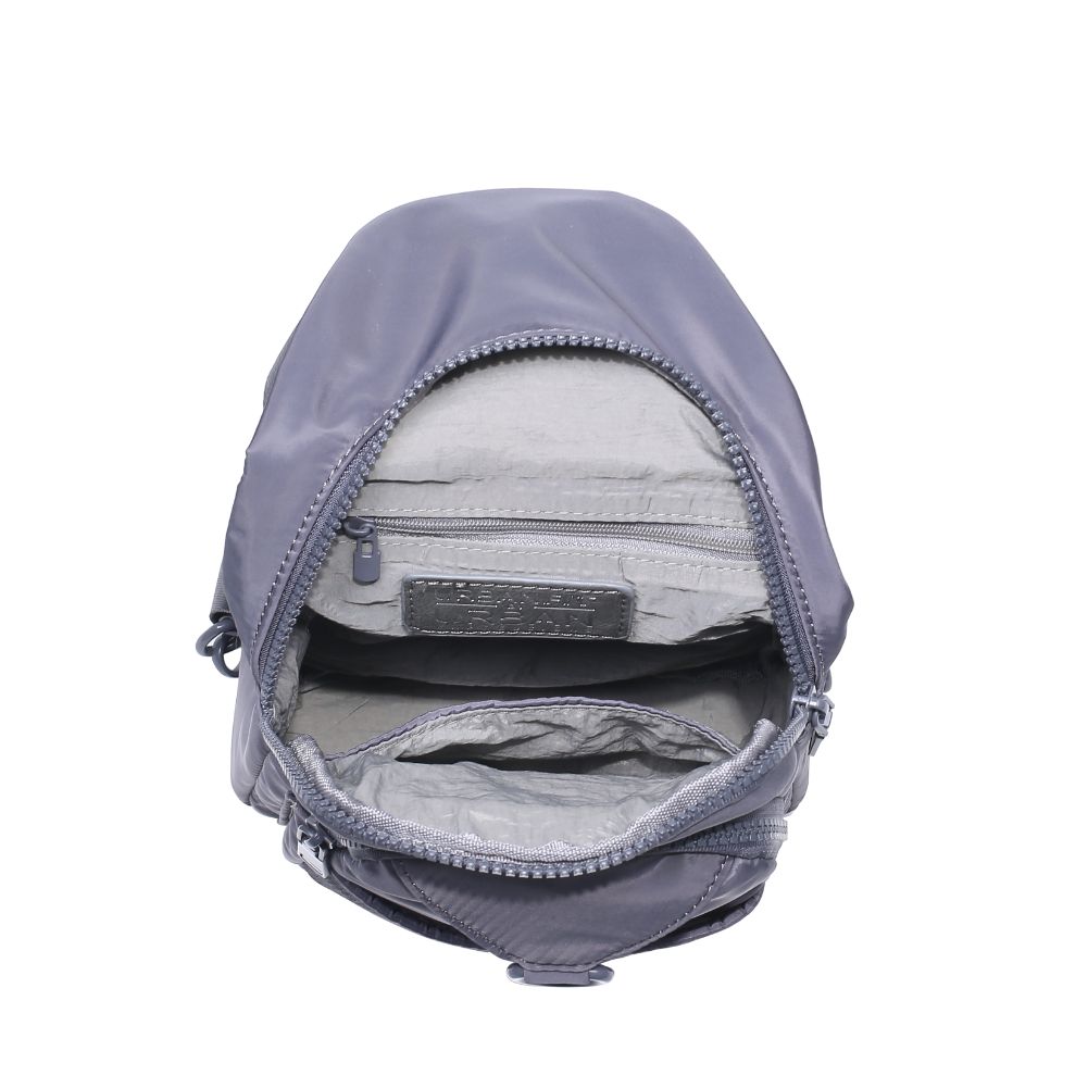 Woman wearing Slate Urban Expressions Walker - Nylon Sling Backpack 840611114389 View 9 | Slate