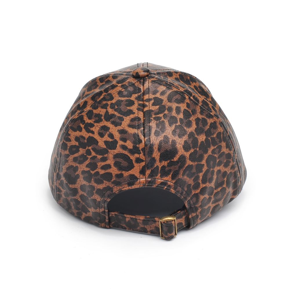 Product Image of Urban Expressions Vegan Leather Baseball Hat Baseball Cap 818209014762 View 7 | Leopard
