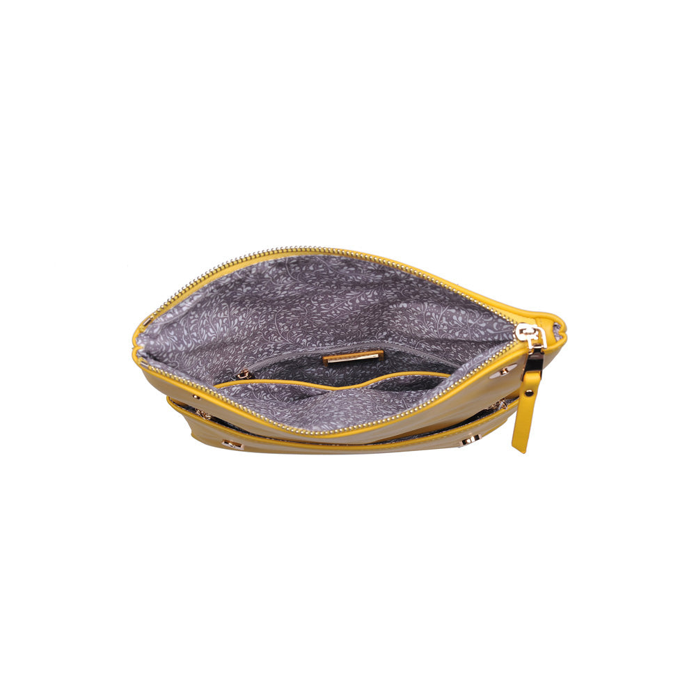 Product Image of Urban Expressions Ellington Embroidered Clutch NA-840611159427 View 4 | Mustard