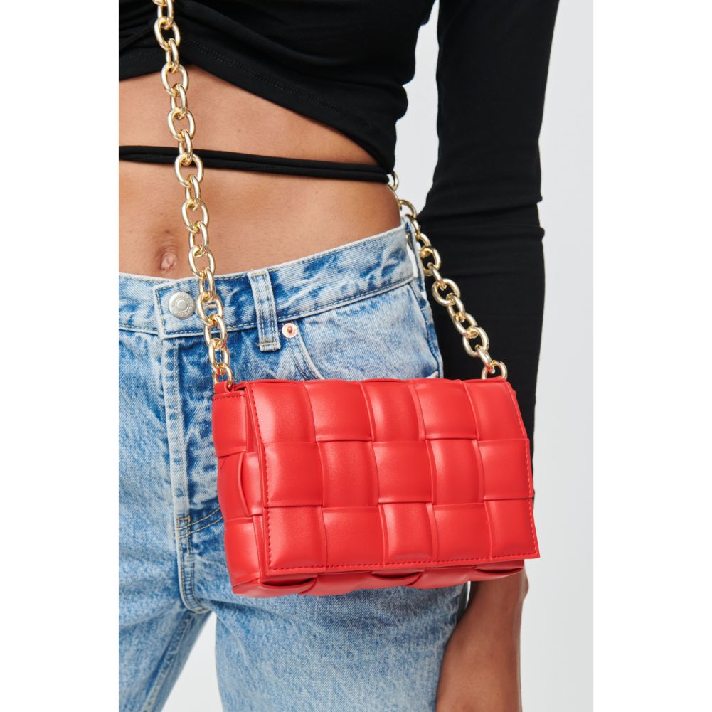 Woman wearing Red Urban Expressions Holden Crossbody 818209017480 View 1 | Red