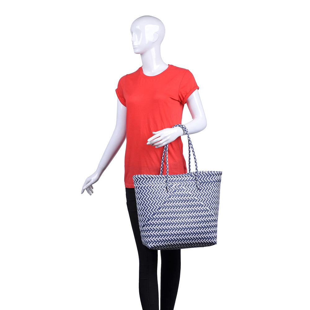 Product Image of Urban Expressions Palomas Tote NA-840611162144 View 5 | Navy White