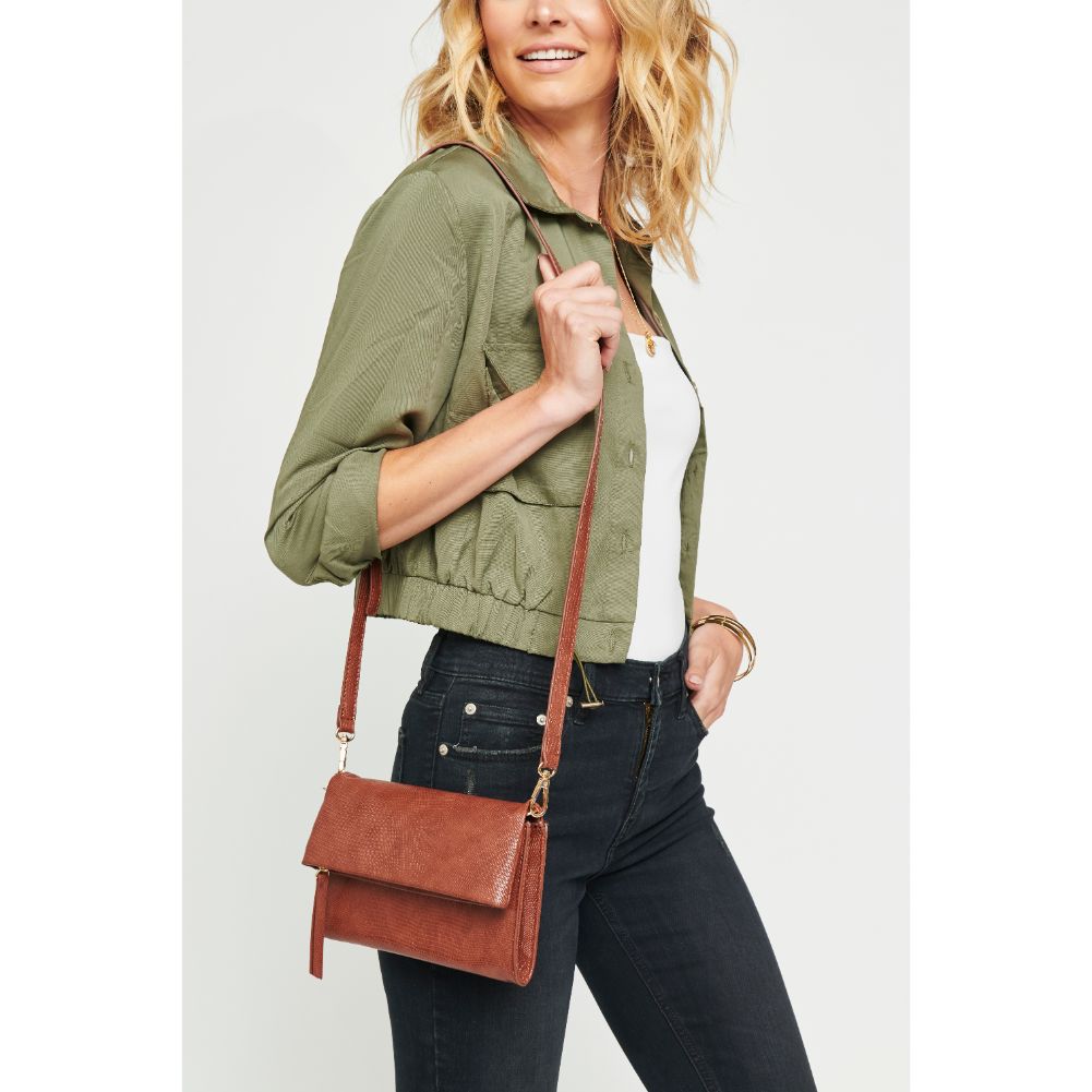 Woman wearing Whisky Urban Expressions Bree Crossbody 840611174789 View 1 | Whisky