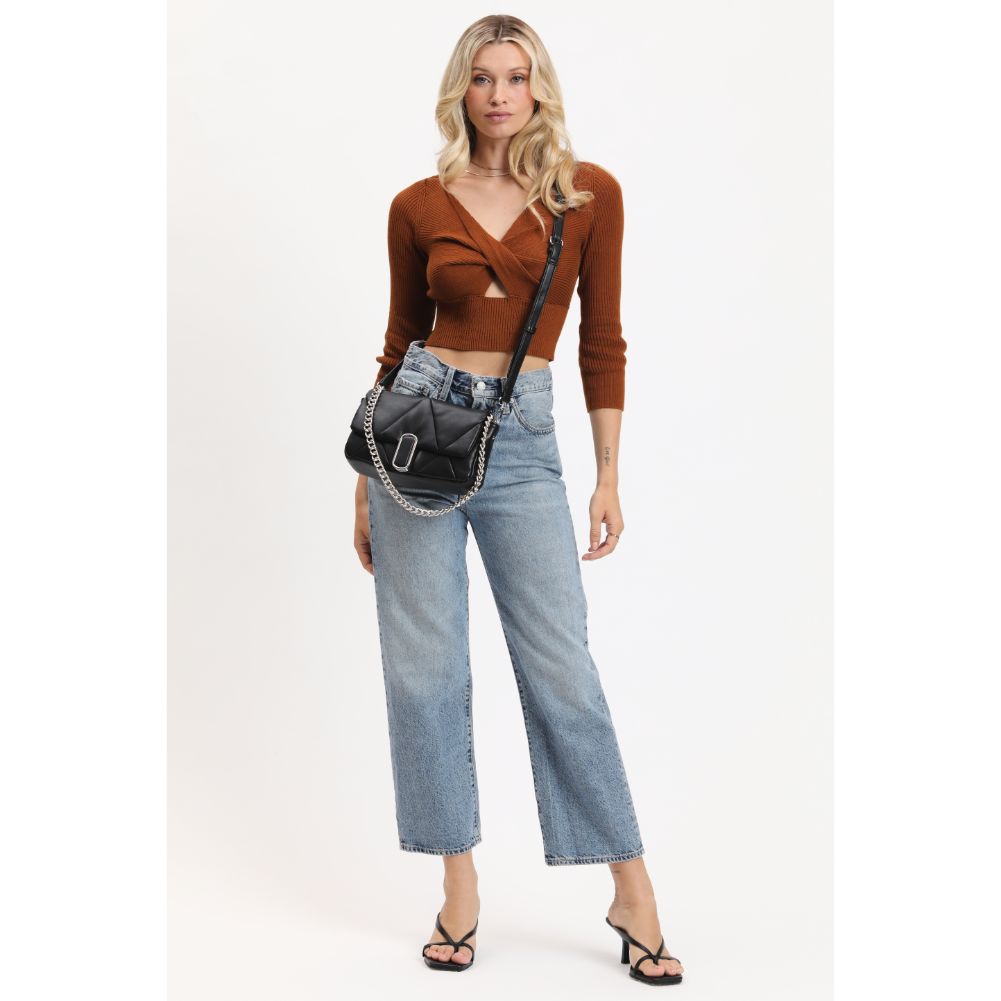 Woman wearing Black Urban Expressions Anderson Crossbody 840611113788 View 2 | Black