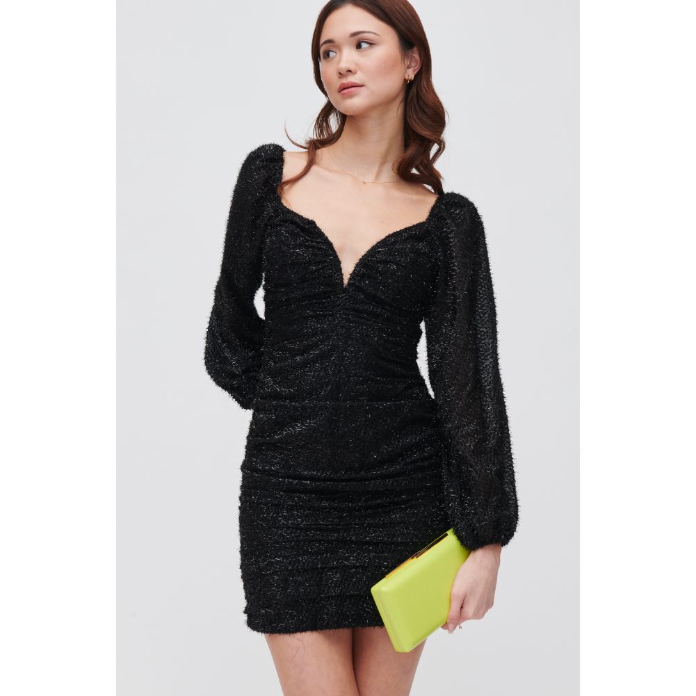 Woman wearing Lime Urban Expressions Thalia Evening Bag 840611118707 View 2 | Lime