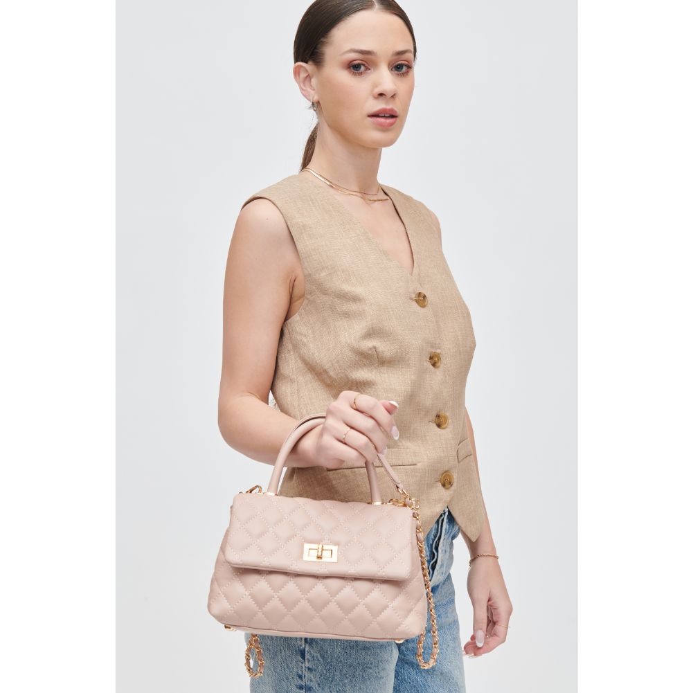 Woman wearing Natural Urban Expressions Cordelia - Quilted Crossbody 840611106360 View 4 | Natural