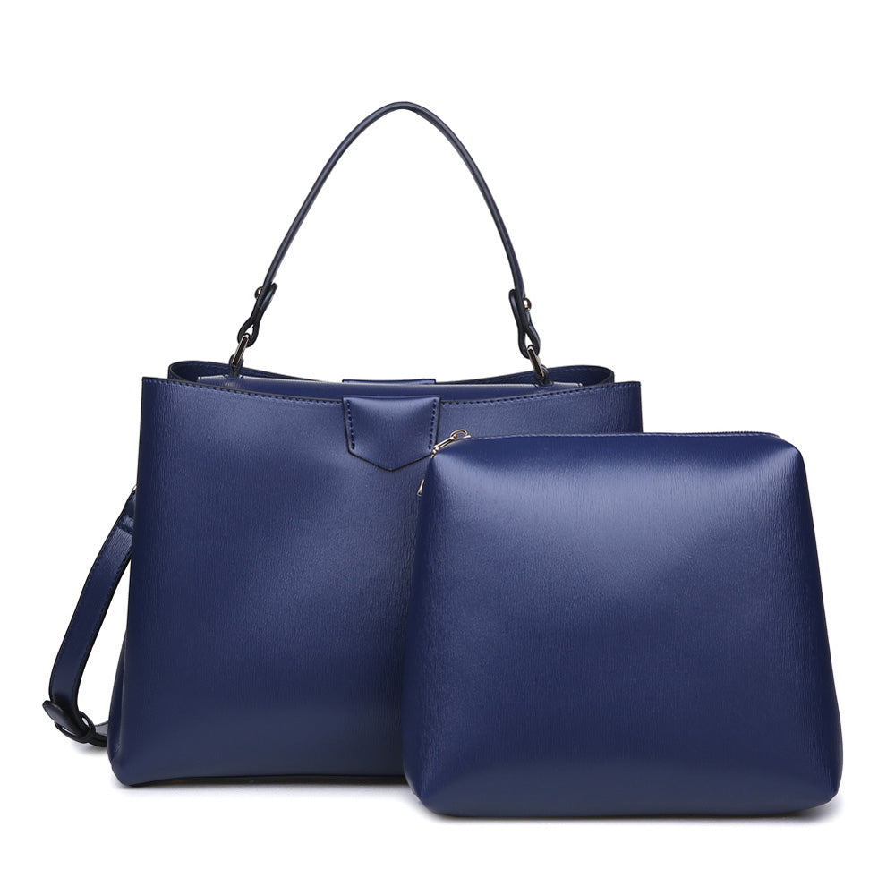Woman wearing Midnight Blue Urban Expressions Jessamy Tote NA-840611149343 View 2 | Midnight Blue