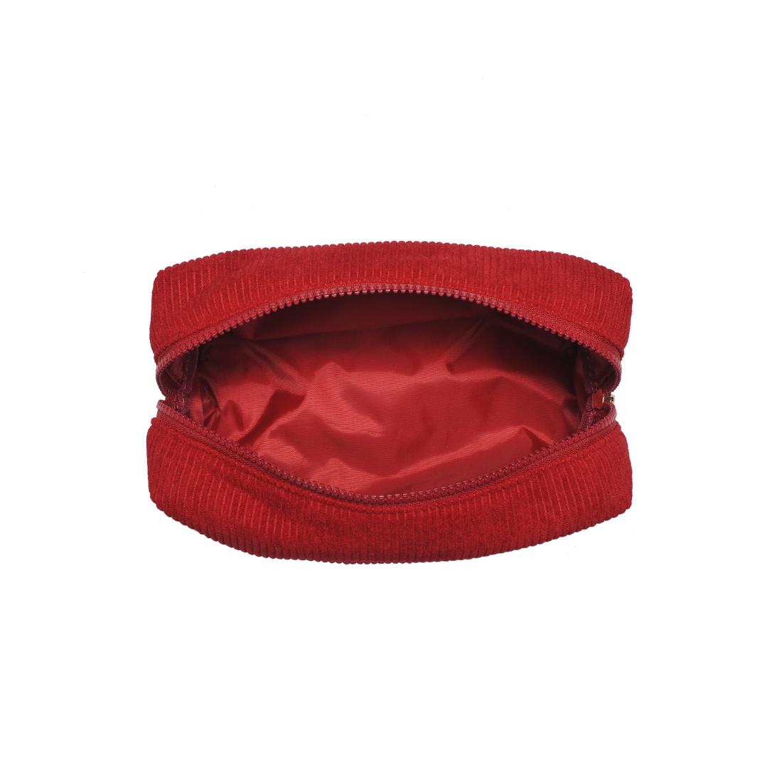 Urban Essentials Cordially Yours - Corduroy Cosmetic & Travel Organizer Pouch 840611197047 View 8 | Red
