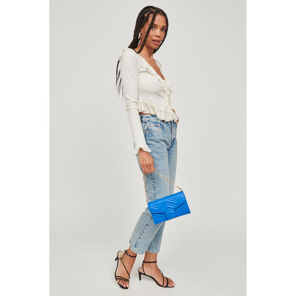 Woman wearing Cobalt Urban Expressions Gabriella Crossbody 840611110220 View 2 | Cobalt