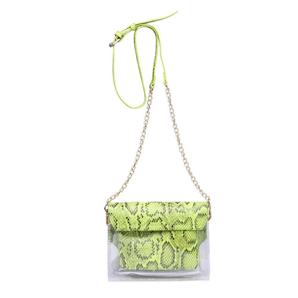 Product Image of Urban Expressions Tailgate - Snake Crossbody 840611162946 View 3 | Neon Yellow
