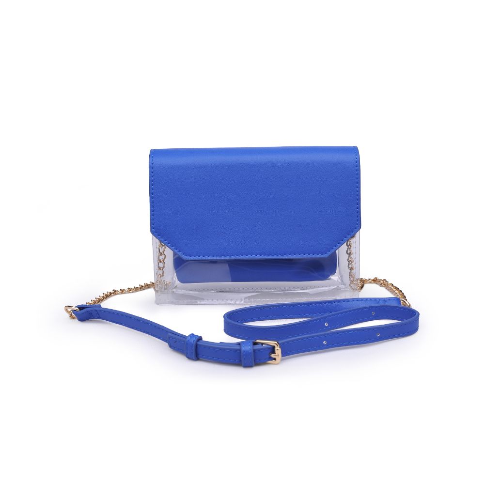 Woman wearing Royal Blue Urban Expressions Tailgate Clutch 840611160003 View 5 | Royal Blue