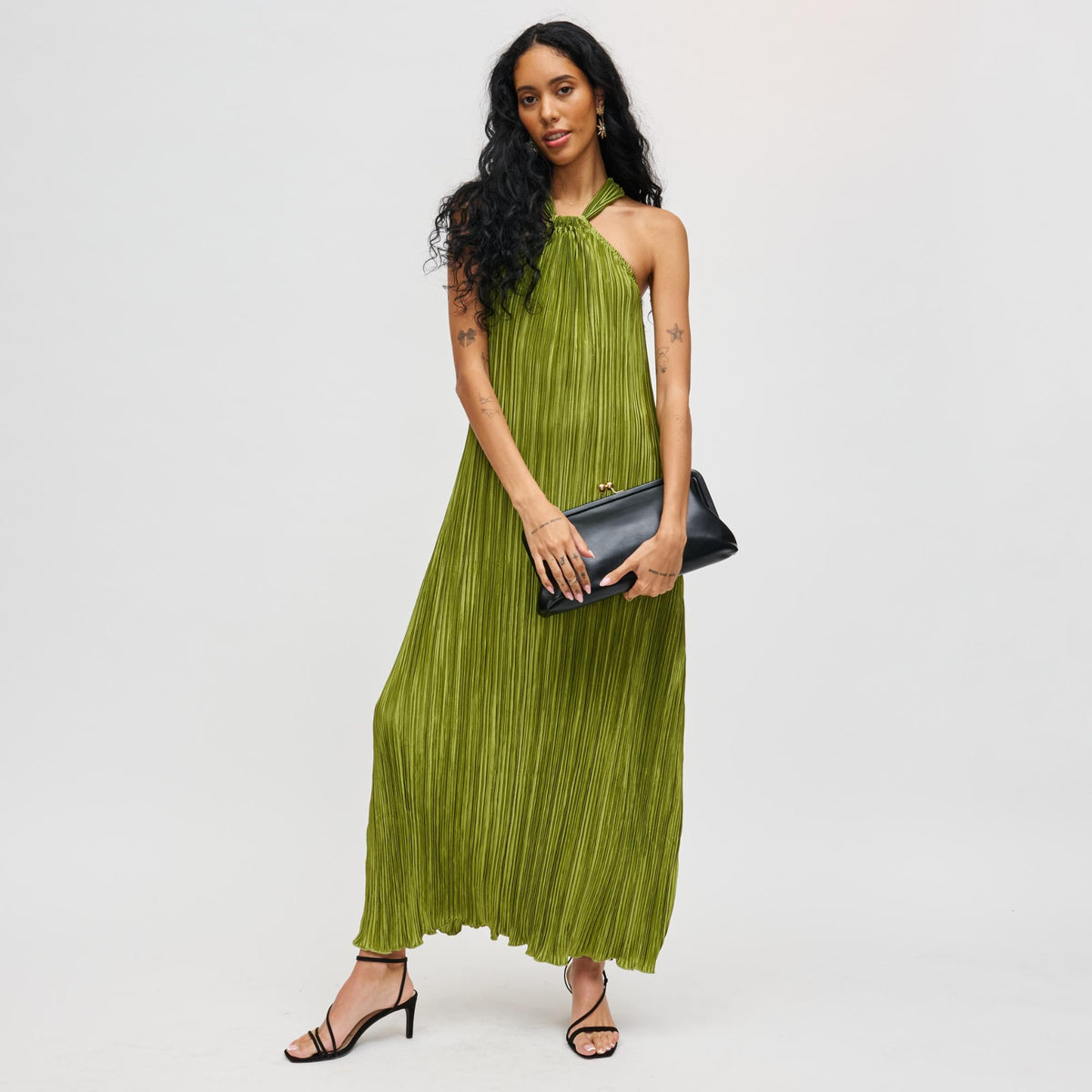 Woman wearing Black Urban Expressions Kristin Clutch 840611198419 View 2 | Black
