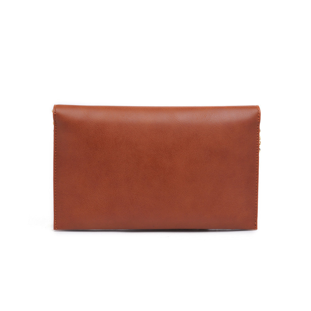 Product Image of Urban Expressions Heather Clutch NA-840611159656 View 3 | Cognac