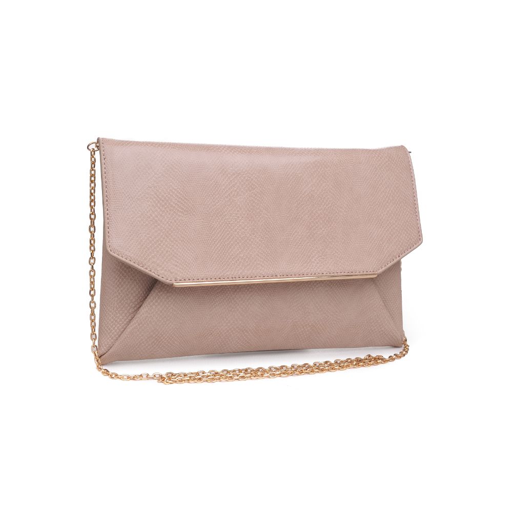 Product Image of Urban Expressions Lena Lizard Clutch 840611174130 View 2 | Mocha