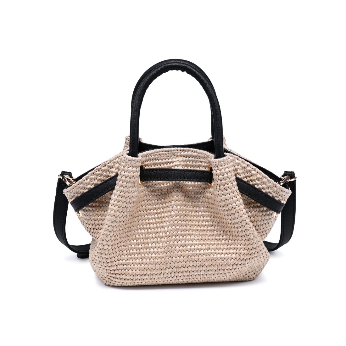 Woman wearing Natural Black Urban Expressions Selena - Straw Crossbody 840504204876 View 7 | Natural Black