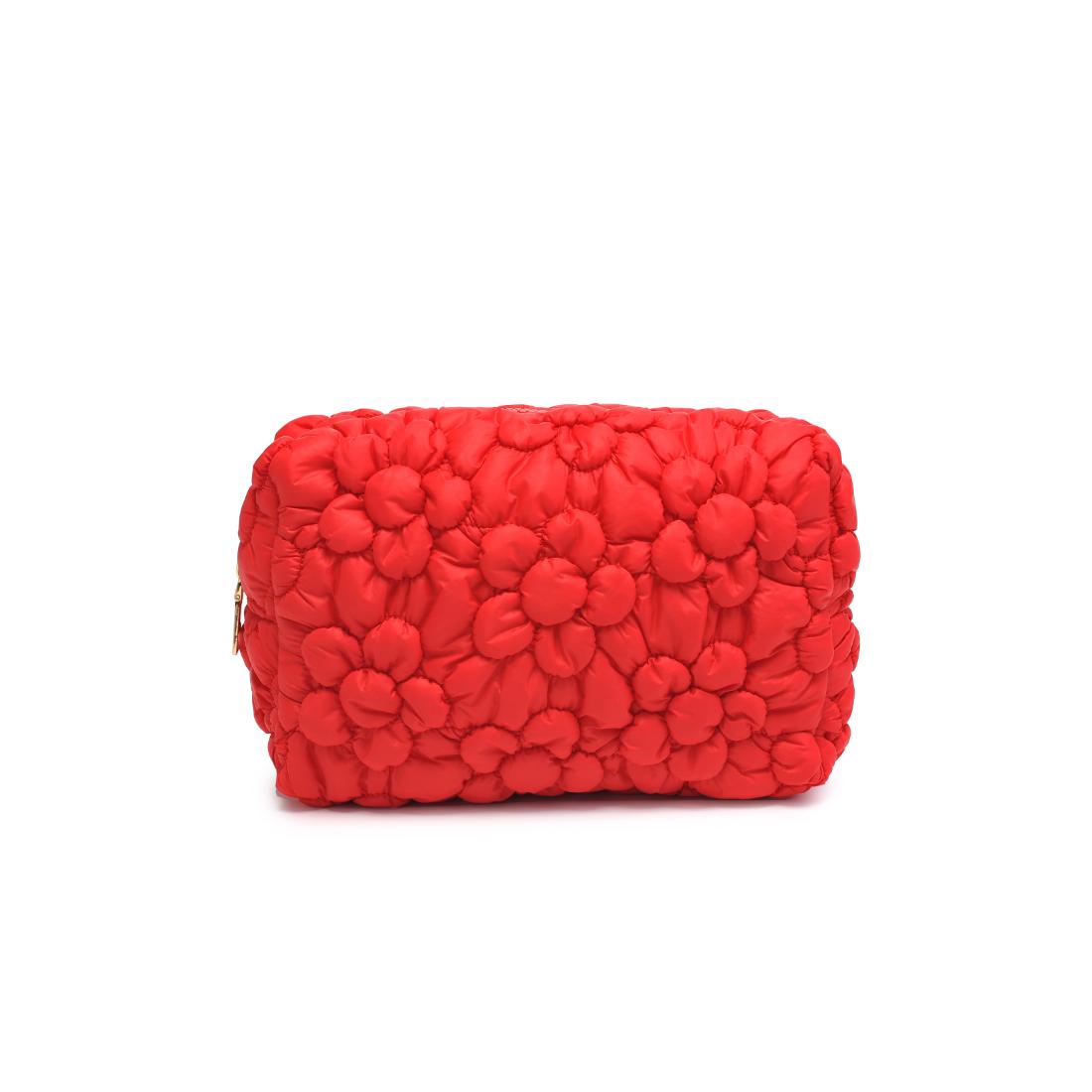 Urban Essentials Flora Pop - Nylon Cosmetic & Travel Organizer Pouch 840611144232 View 5 | Red