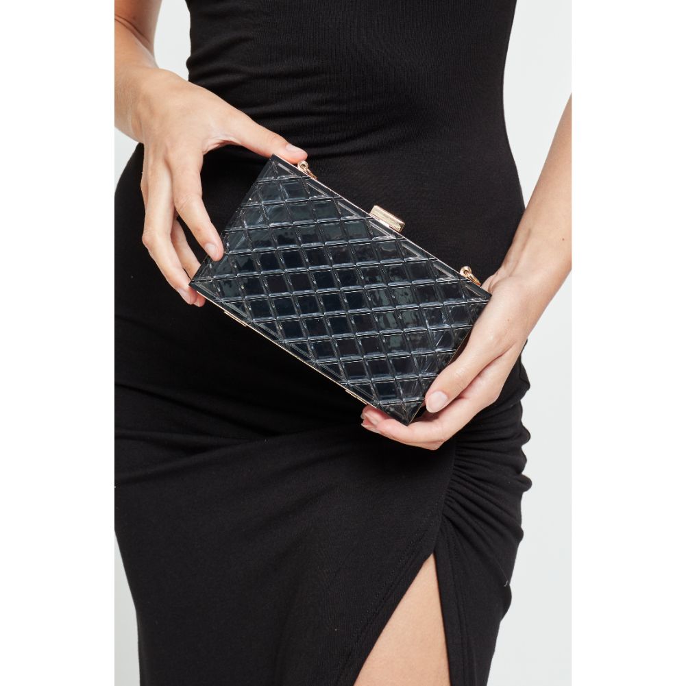 Woman wearing Black Urban Expressions Doja Evening Bag 840611177469 View 2 | Black