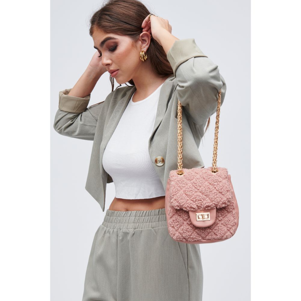 Woman wearing Pink Urban Expressions Dorper Crossbody 818209010115 View 3 | Pink