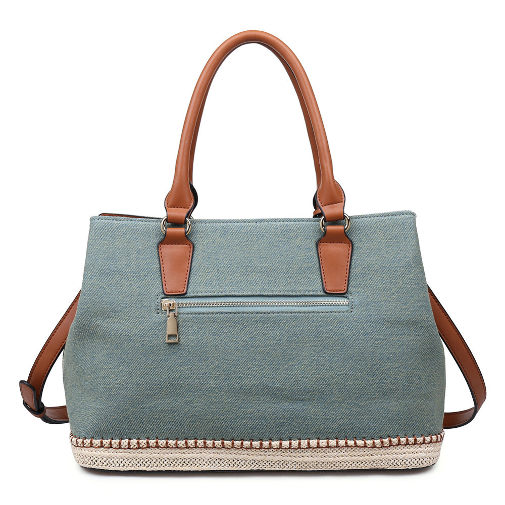 Product Image of Urban Expressions Saint Lucia Satchel NA-840611141194 View 3 | Antique Denim