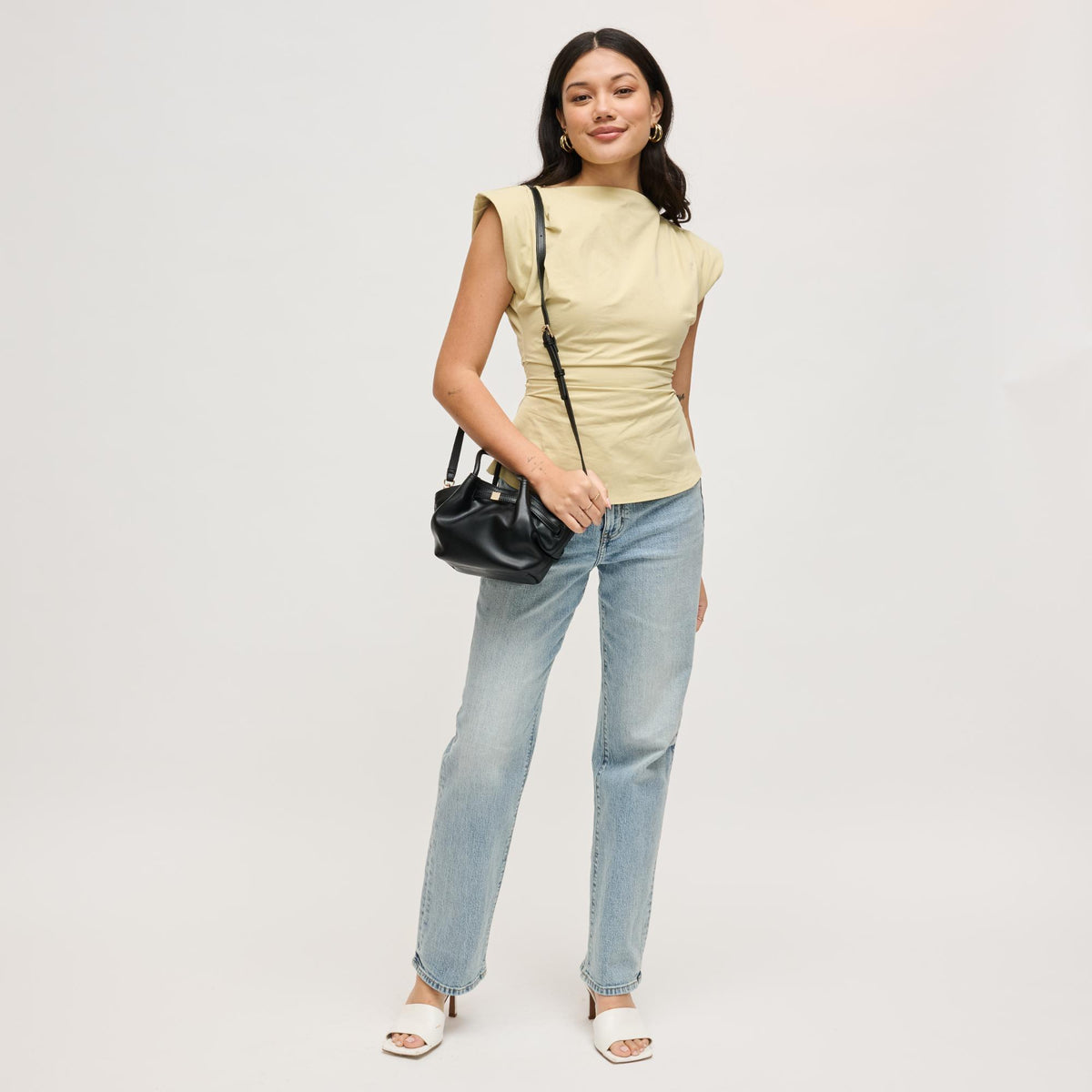 Woman wearing Black Urban Expressions Selena - Color Pop Crossbody 840504208621 View 3 | Black
