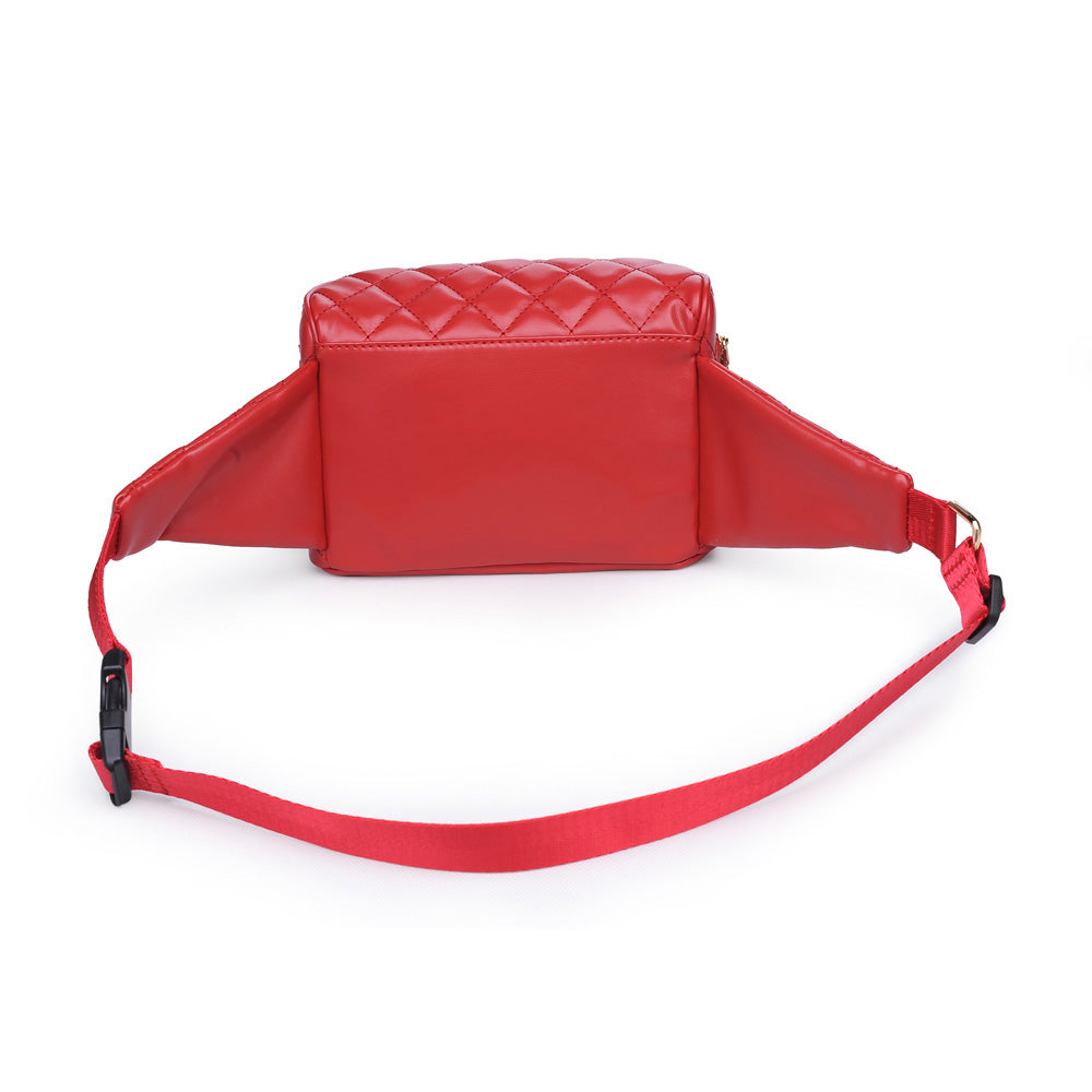 Woman wearing Red Urban Expressions Hawthorn Belt Bag NA-840611158604 View 7 | Red