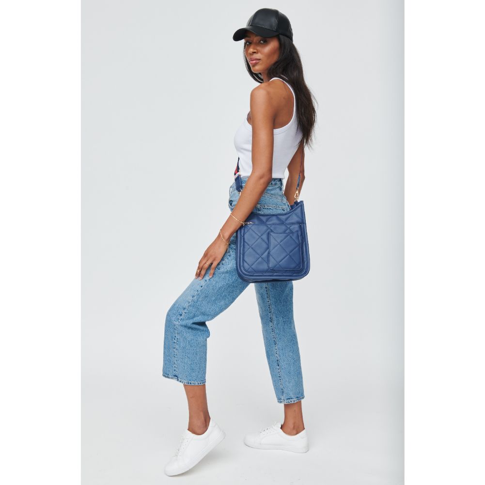 Woman wearing Midnight Urban Expressions Harlie Crossbody 840611105097 View 2 | Midnight
