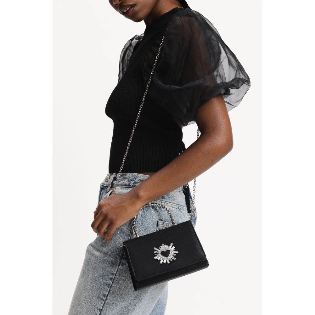 Woman wearing Black Urban Expressions Marlene Evening Bag 840611190307 View 1 | Black