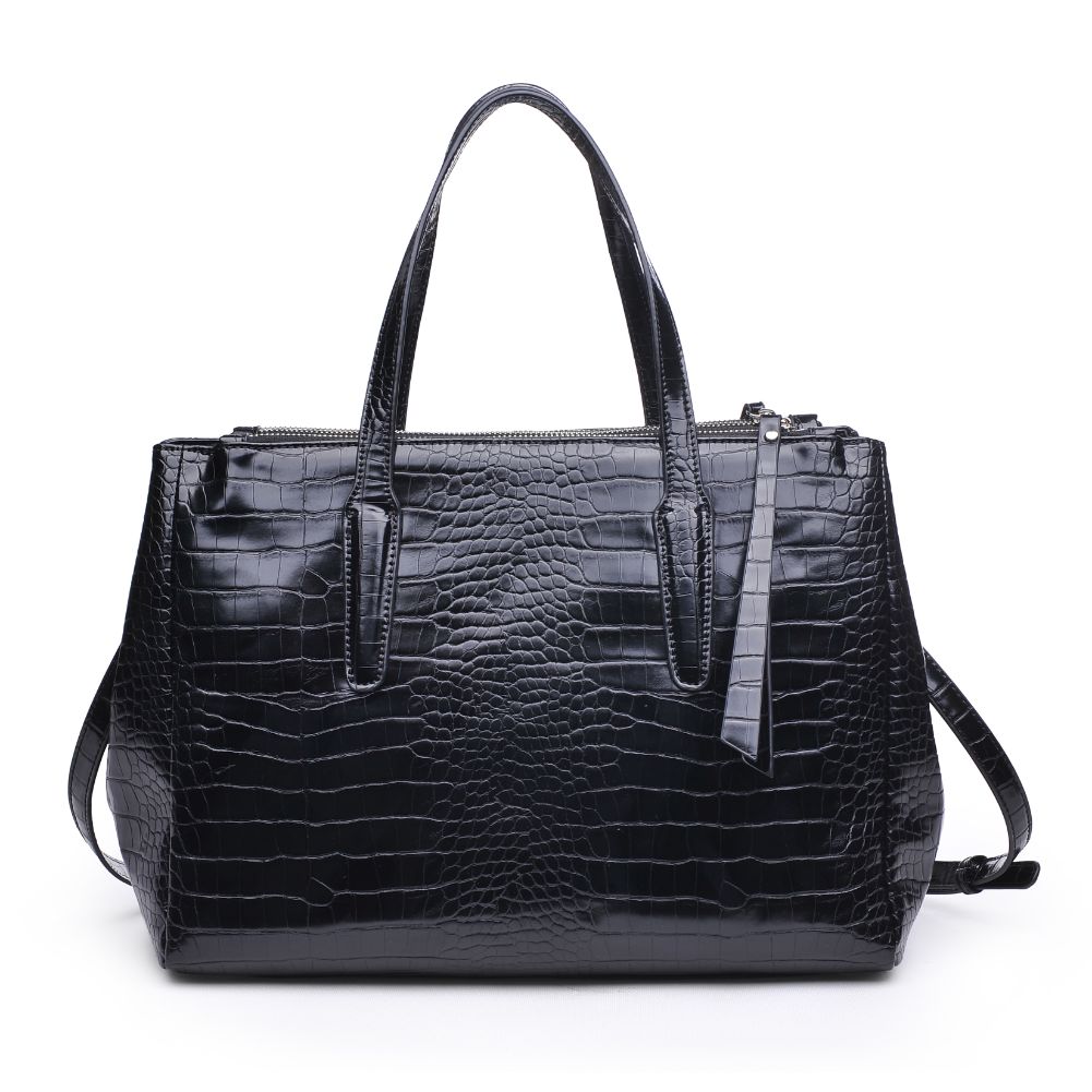 Woman wearing Black Urban Expressions Nora Satchel 840611167347 View 7 | Black