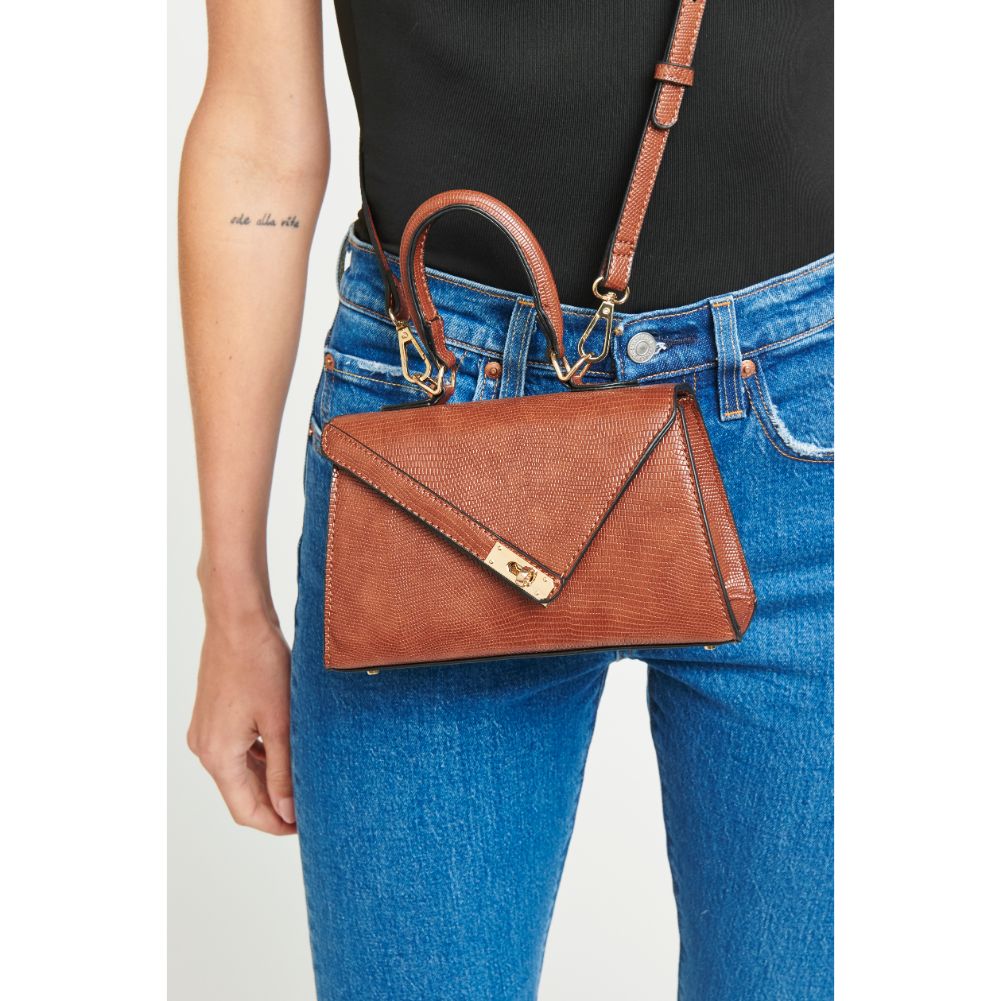 Woman wearing Whisky Urban Expressions Blake Crossbody 840611174727 View 3 | Whisky