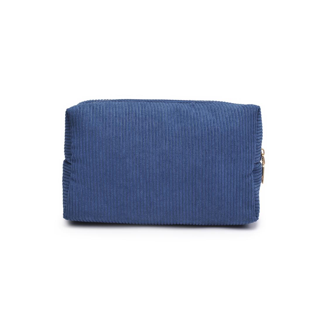 Urban Essentials Cordially Yours - Corduroy Cosmetic & Travel Organizer Pouch 840611197016 View 7 | Denim