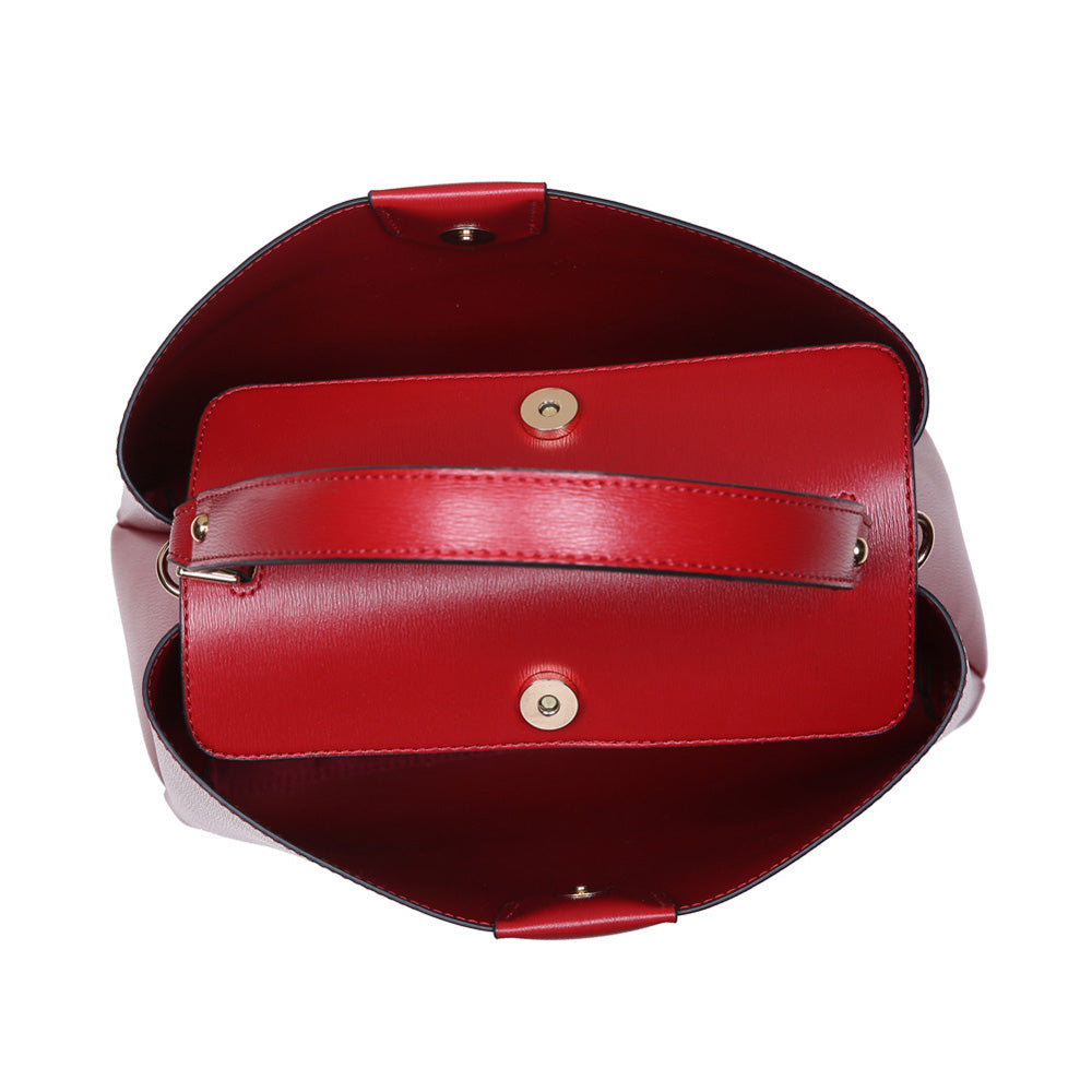 Woman wearing Red Urban Expressions Jessamy Tote NA-840611149312 View 9 | Red