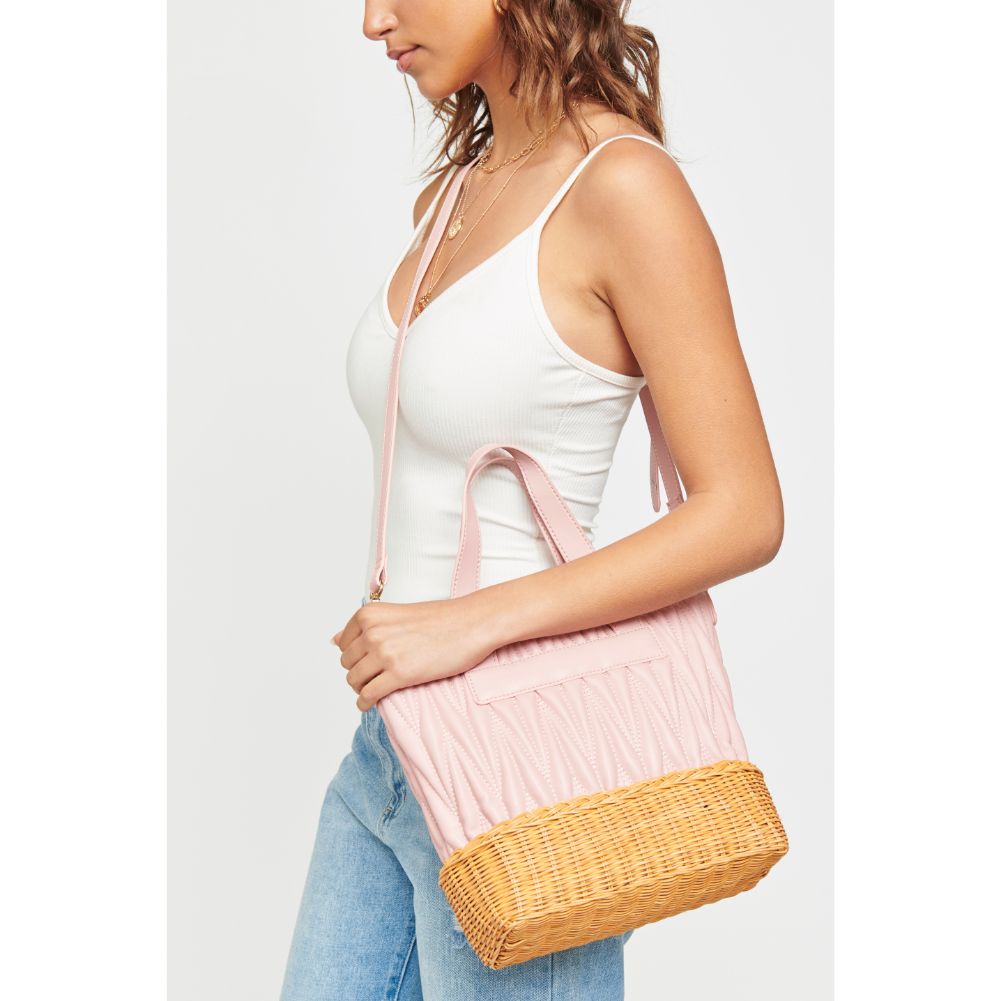 Woman wearing Pink Urban Expressions Esperanza Tote NA-840611158710 View 4 | Pink