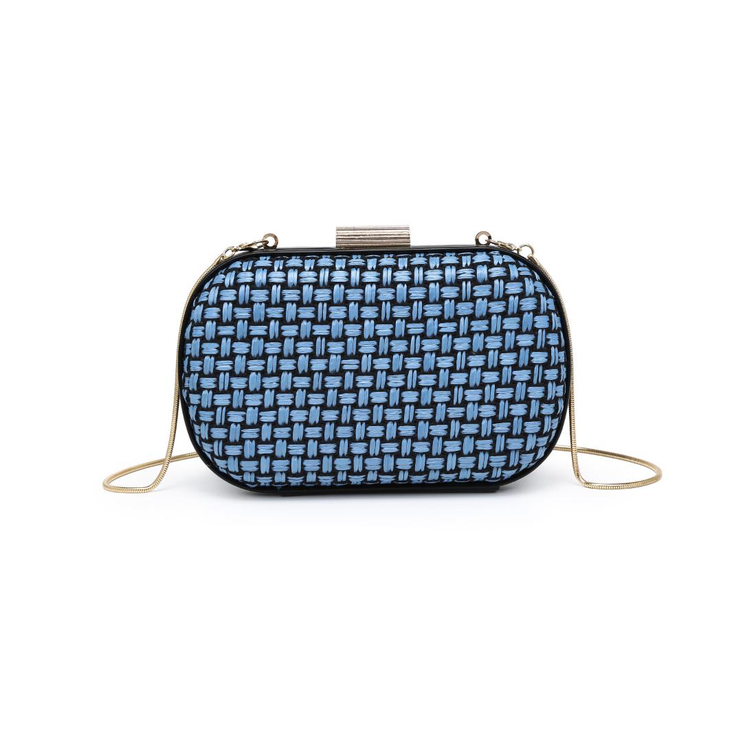 Woman wearing Blue Black Urban Expressions Cove Evening Bag 840504208317 View 5 | Blue Black
