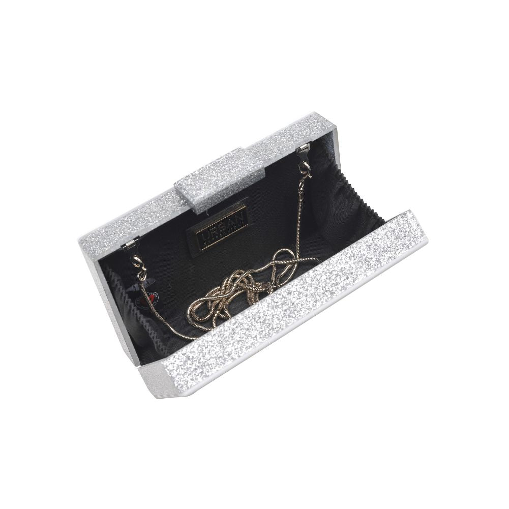 Product Image of Urban Expressions Ariel Evening Bag 840611171375 View 4 | White Silver