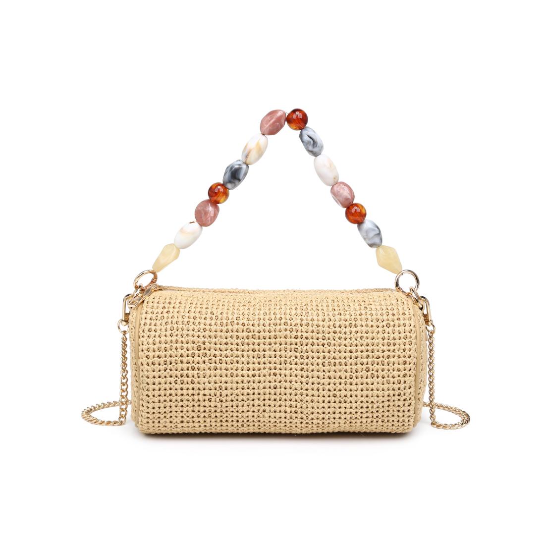 Woman wearing Natural Urban Expressions Rachel - Straw Clutch 840504206238 View 5 | Natural