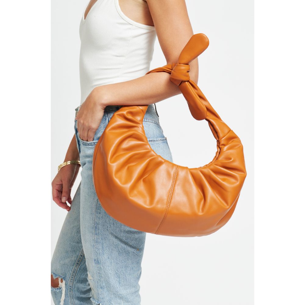 Woman wearing Tan Urban Expressions Josie Hobo 840611179425 View 3 | Tan