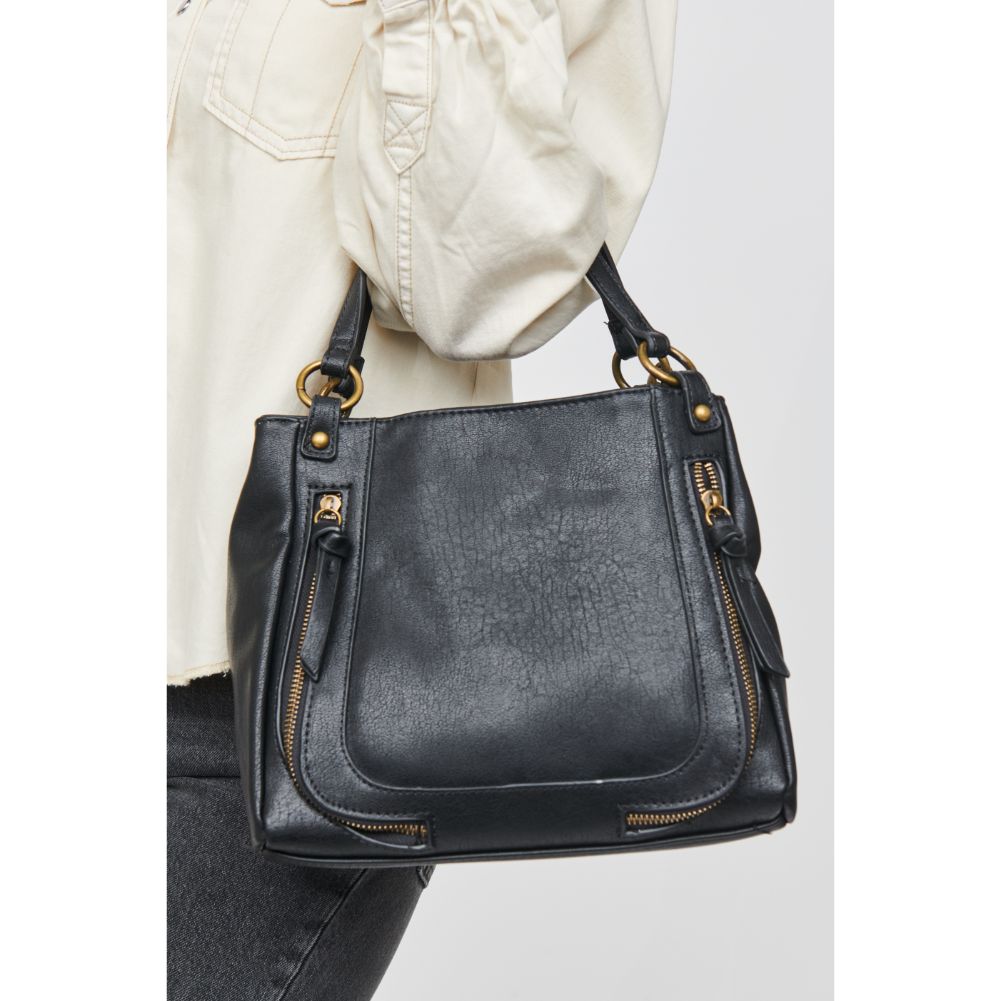 Woman wearing Black Urban Expressions Mandeville Crossbody 840611110862 View 4 | Black