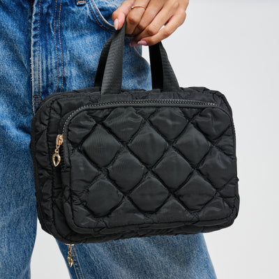 Woman wearing Black Urban Essentials Cloud Cruiser Travel Organizer 840611197672 View 1 | Black
