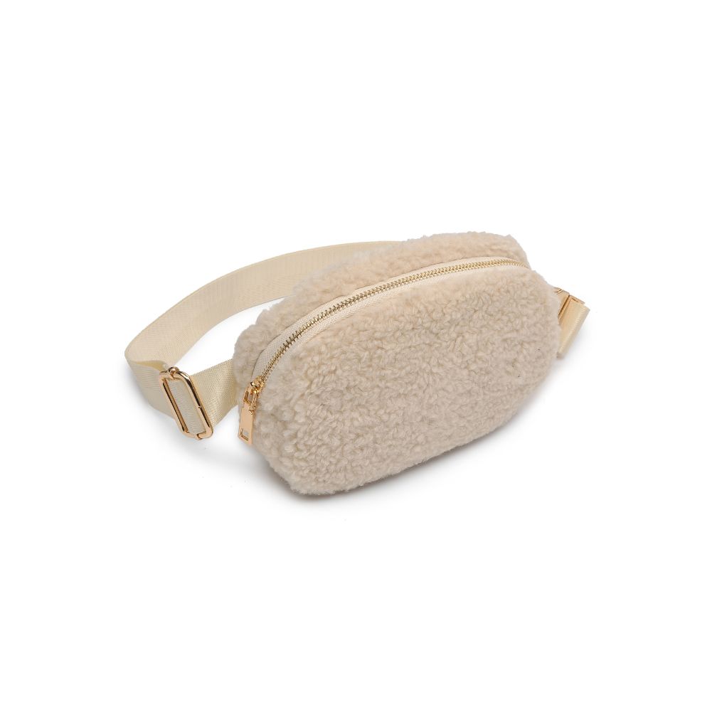Woman wearing Ivory Urban Expressions Santi Belt Bag 840611190444 View 6 | Ivory