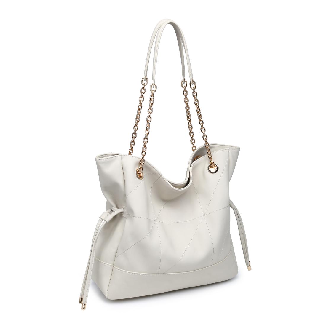 Woman wearing Ivory Urban Expressions Kinsley Tote 840504206382 View 6 | Ivory