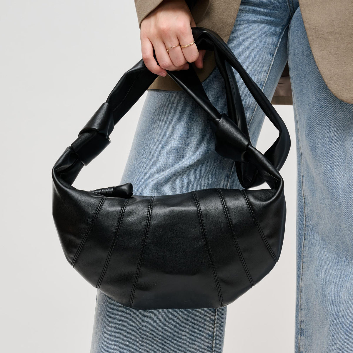Woman wearing Black Urban Expressions Davina Crossbody 840611136633 View 4 | Black