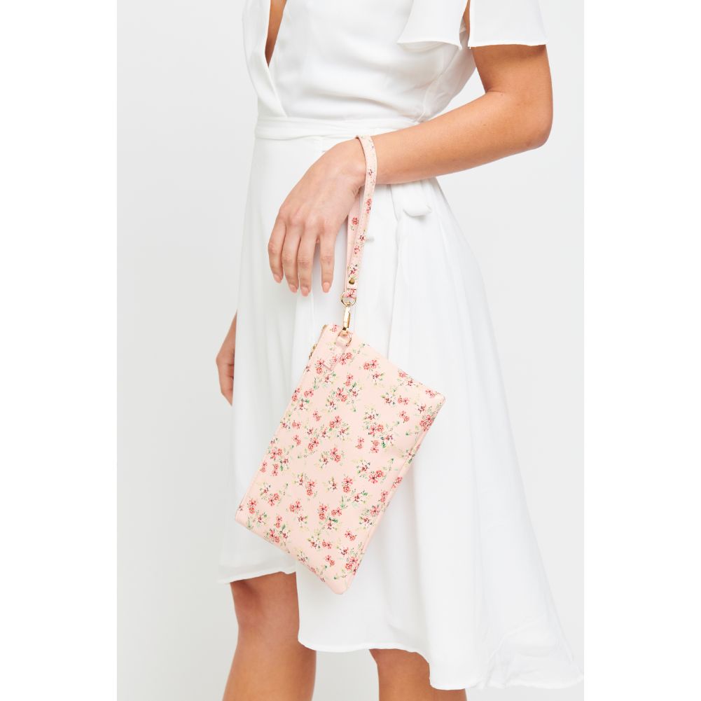 Woman wearing Ballet Urban Expressions Joan Floral Wristlet 840611181114 View 3 | Ballet